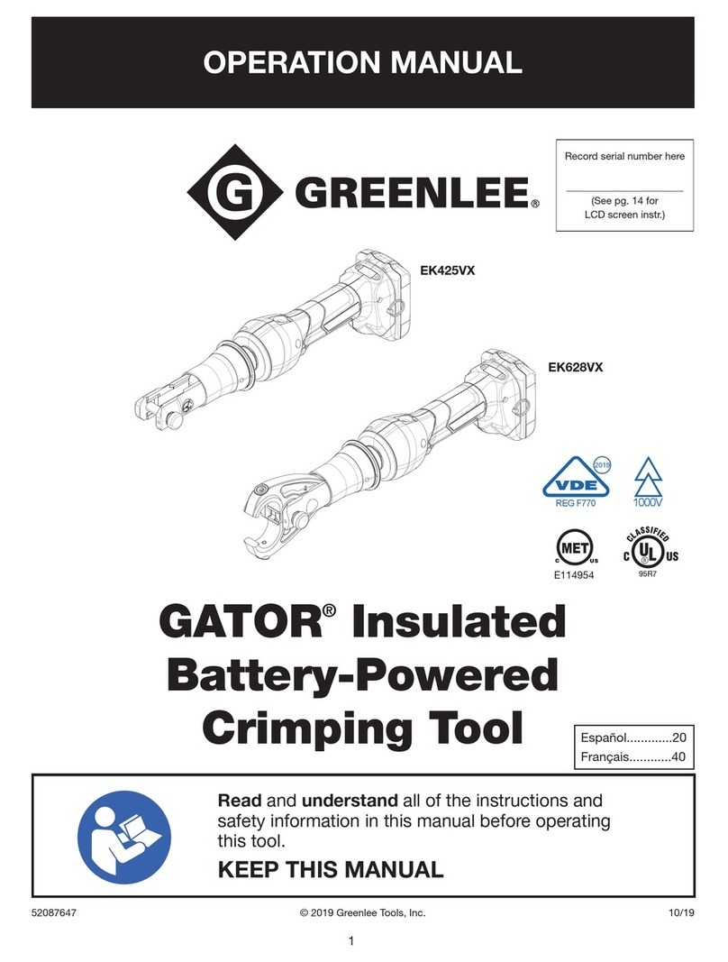 GREENLINE GATOR EK425VX Series User manual
