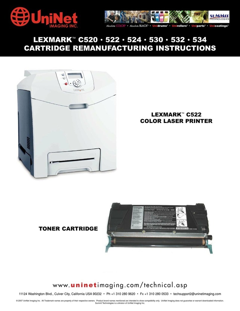 Uninet LEXMARK C520 Installation and maintenance instructions