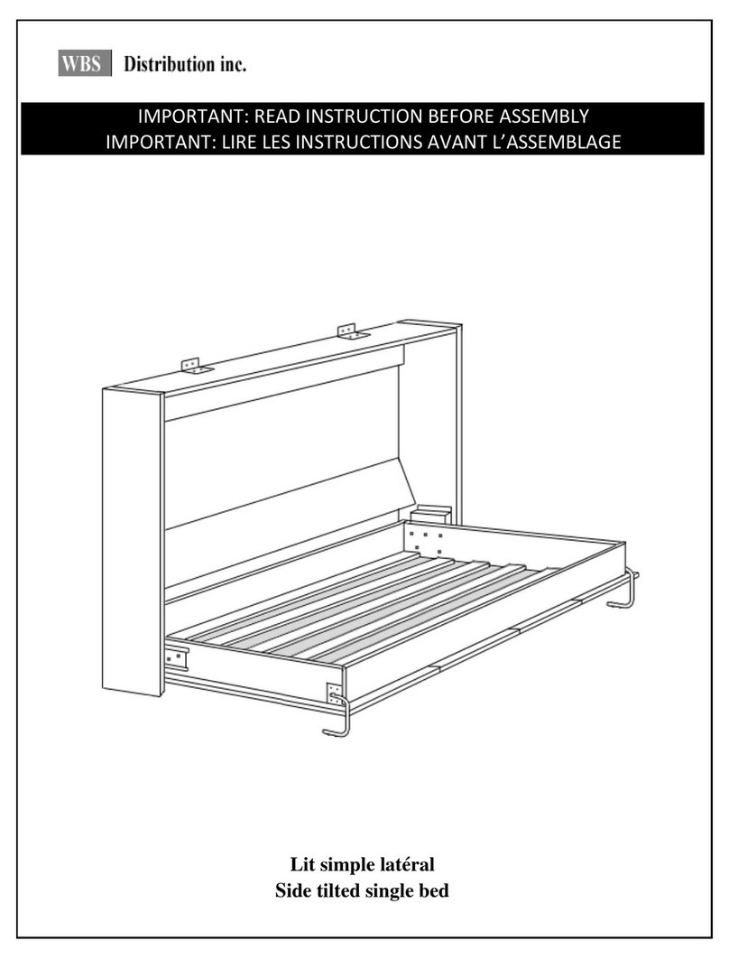 WBS Side tilted single bed Instruction