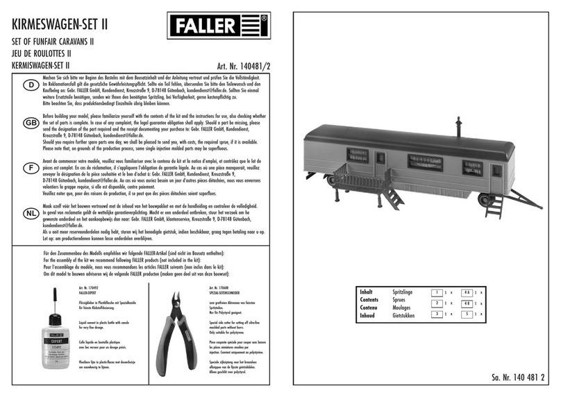 Faller SET OF FUNFAIR CARAVANS II User manual Faller SET OF FUNFAIR CARAVANS II User manual