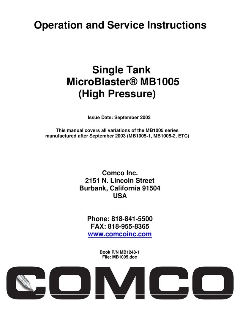 Comco MicroBlaster MB1005 Operation and service instructions Comco MicroBlaster MB1005 Operation and service instructions