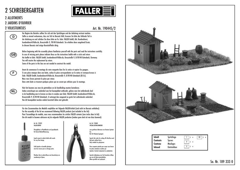 Faller 2 ALLOTMENTS User manual