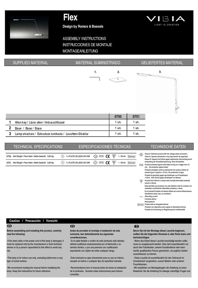 VIBIA Flex 0750 User manual