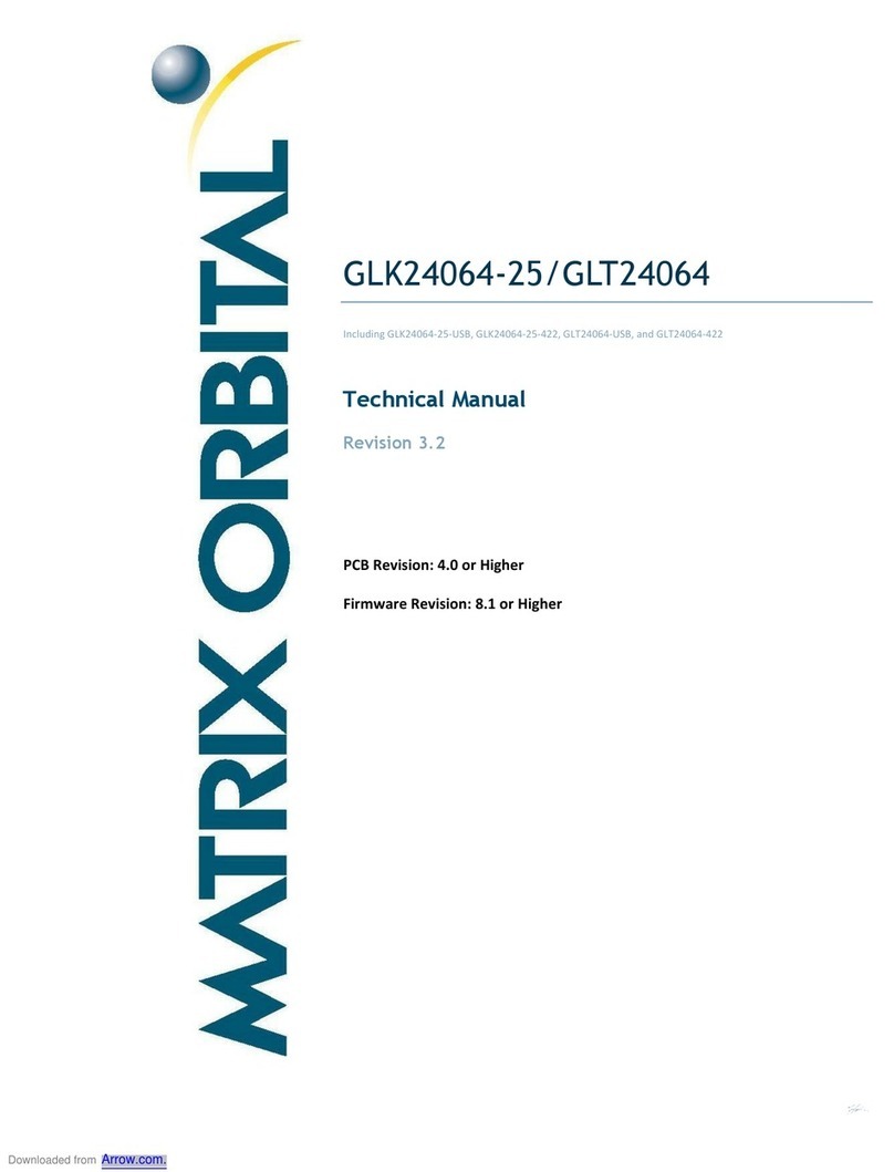 Matrix Orbital GLK24064-25 User manual