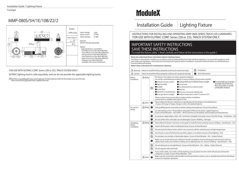 Modulex MMP-080S/5H/1E/10B/Z2/2 installation guide