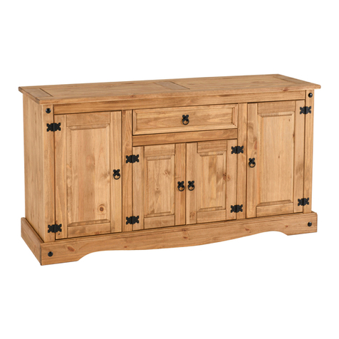 Seconique Corona 4 Door 1 Drawer Sideboard User manual Seconique Corona 4 Door 1 Drawer Sideboard User manual