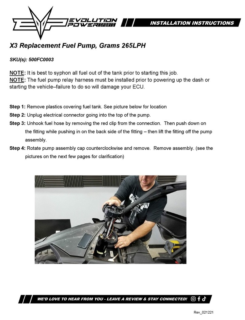 Evolution Powersports X3 installation instructions