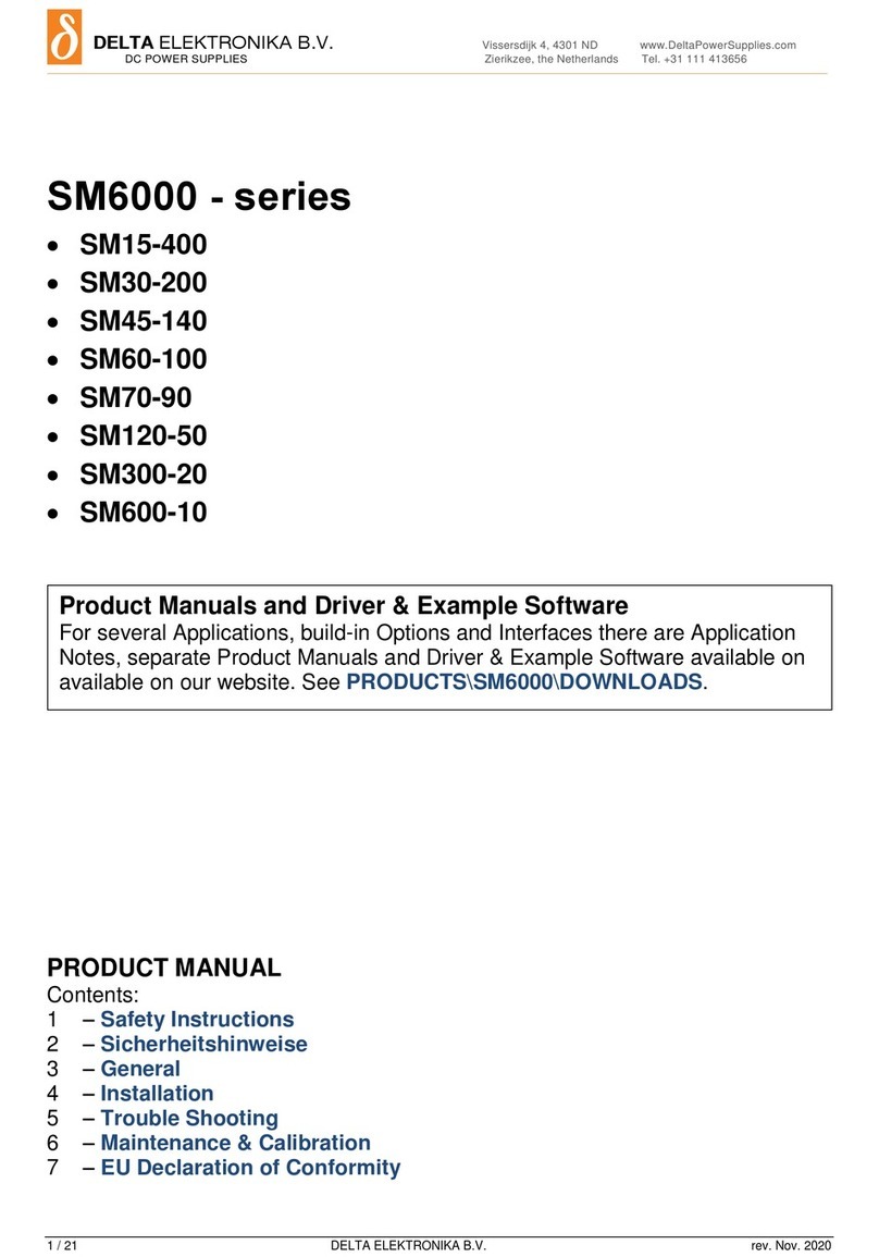 Delta Elektronika SM6000 Series manual