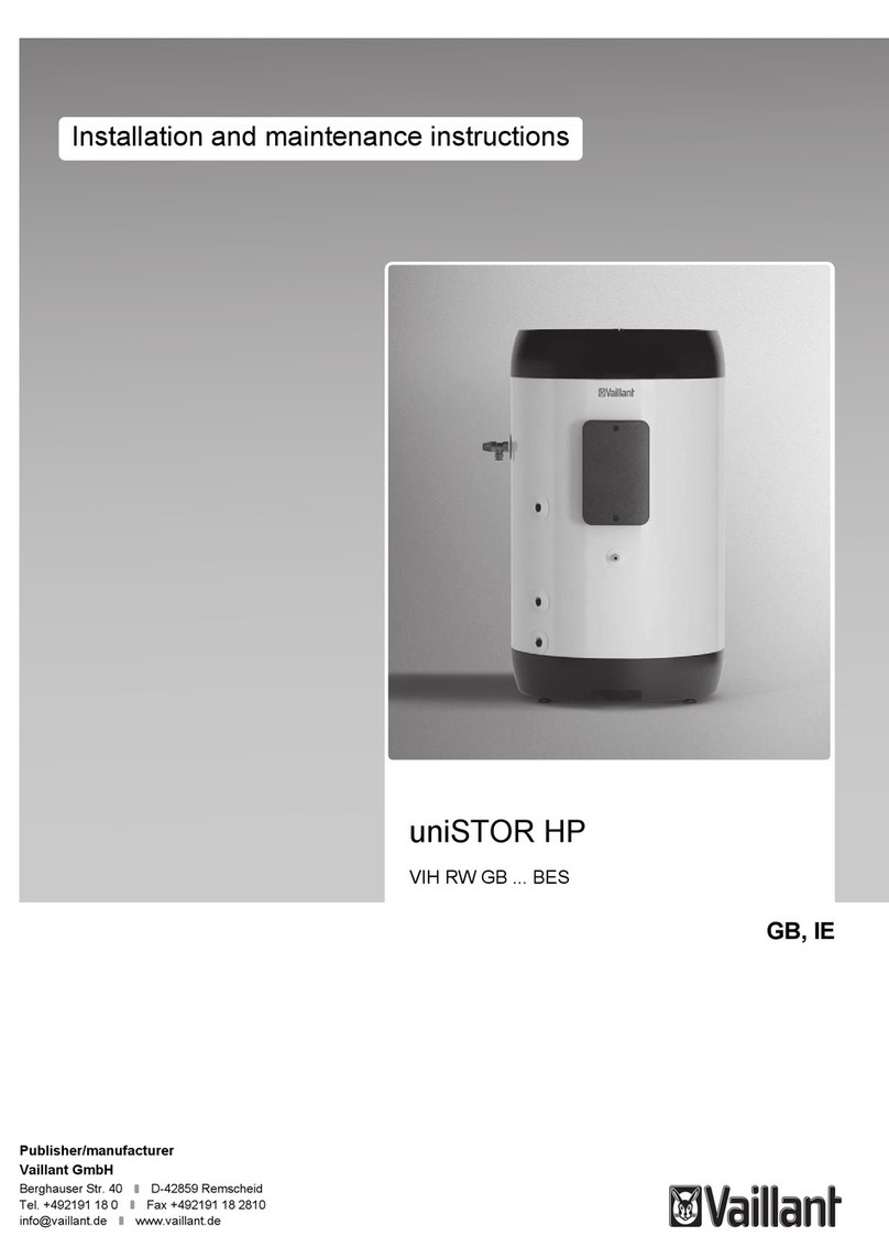 Vaillant uniSTOR VIH RW GB BES Series User manual