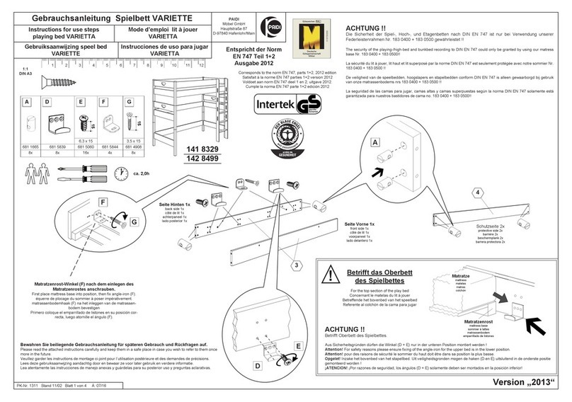 PAIDI VARIETTA 141 8329 Instructions for use