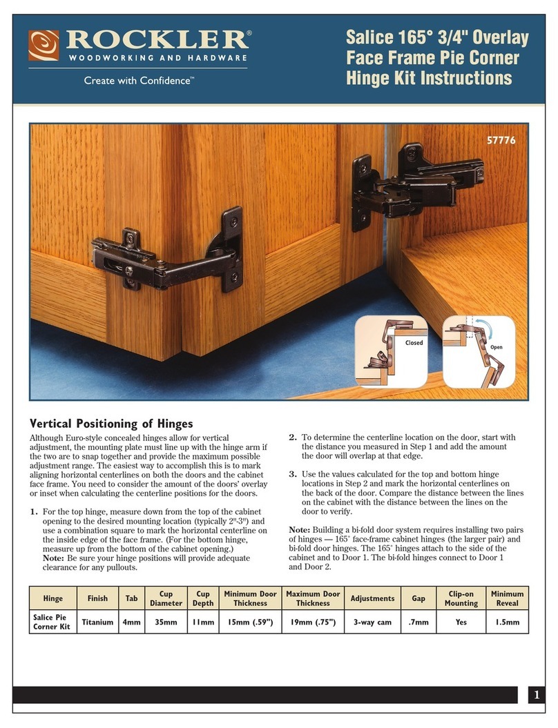 Rockler Salice GRP40209 User manual