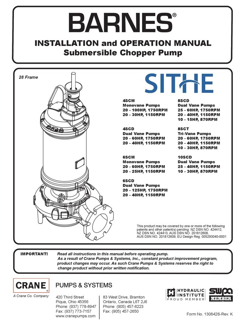 Crane BARNES SITHE 4SCM Series User manual