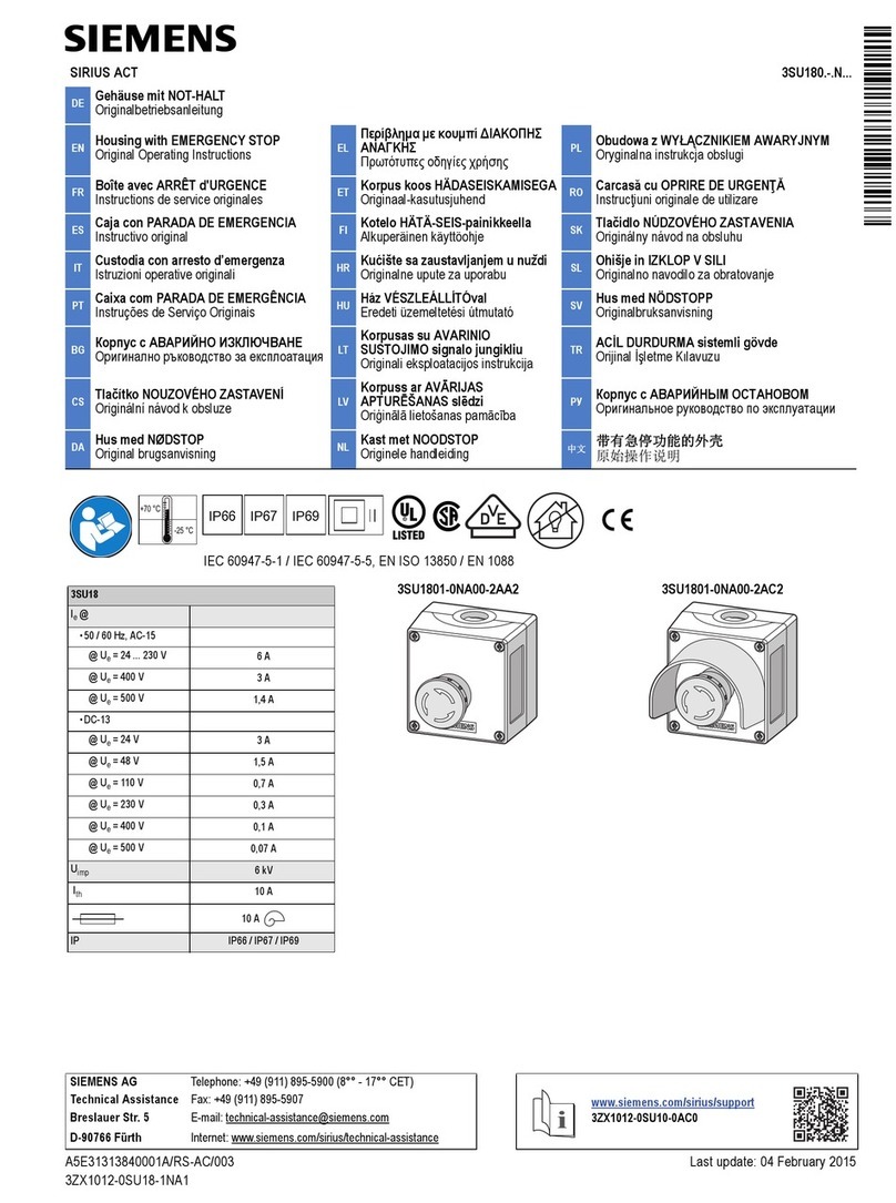 Siemens SIRIUS ACT 3SU180-N Series Original operating instructions Siemens SIRIUS ACT 3SU180-N Series Original operating instructions