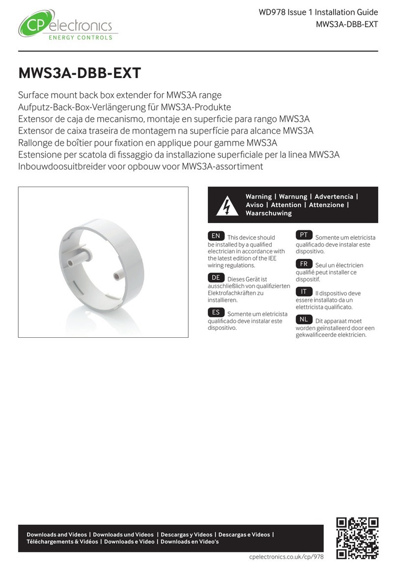 C.P. Electronics MWS3A-DBB-EXT installation guide