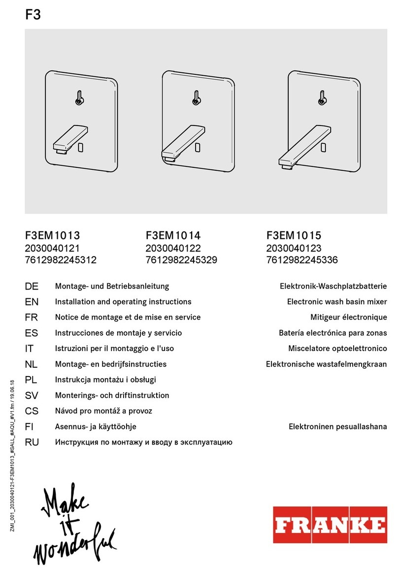Franke F3EM1013 User manual Franke F3EM1013 User manual