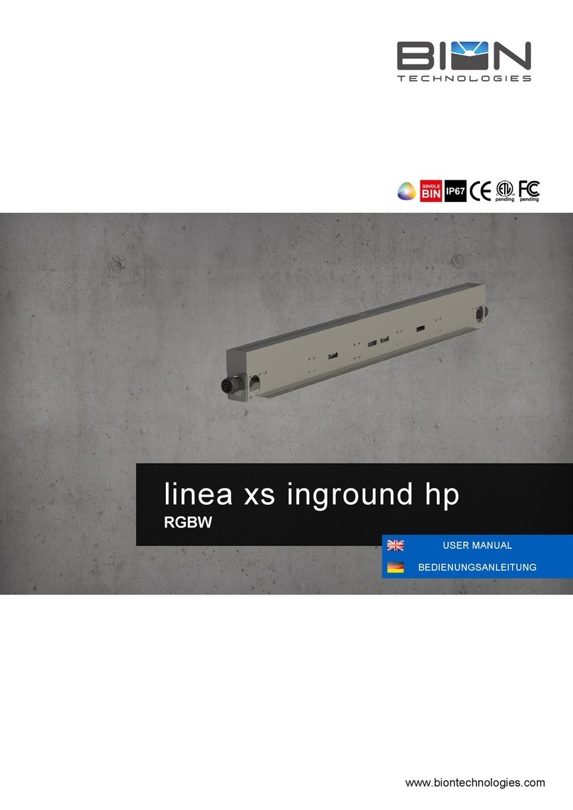 BION TECHNOLOGIES Linea xs inground hp user manual