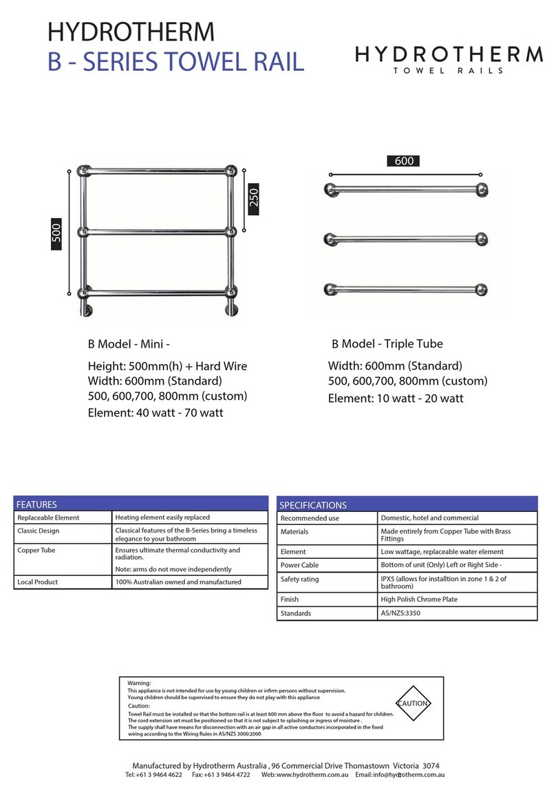 HydroTherm B Series User manual