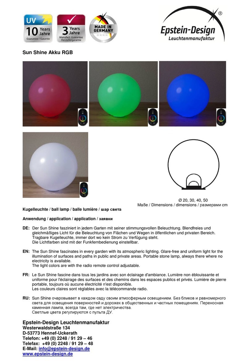 Epstein-Design Sun Shine 20 User manual