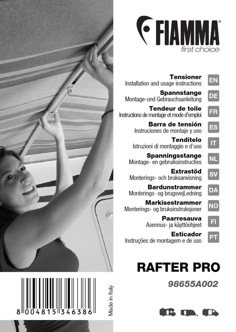 Fiamma RAFTER PRO 98655A002 Installation and usage instructions
