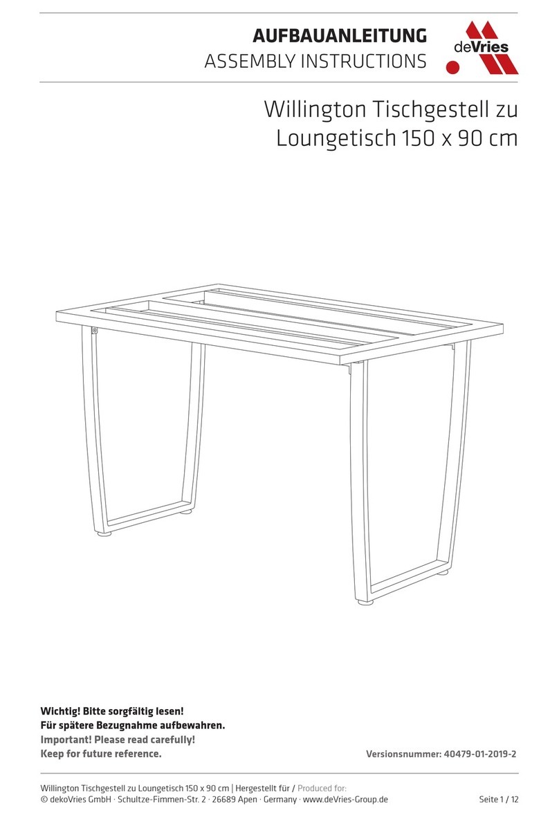 deVRIES Willington 40479 User manual