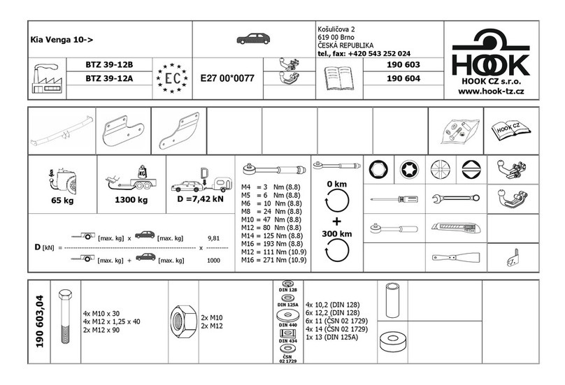 Hook 190 603 manual