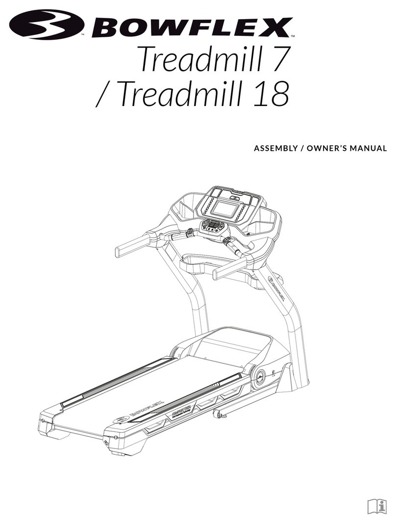 Bowflex Treadmill 7 Installation and operating instructions