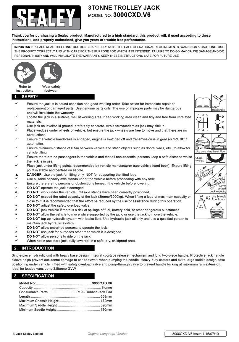 Sealey 3000CXD.V6 manual