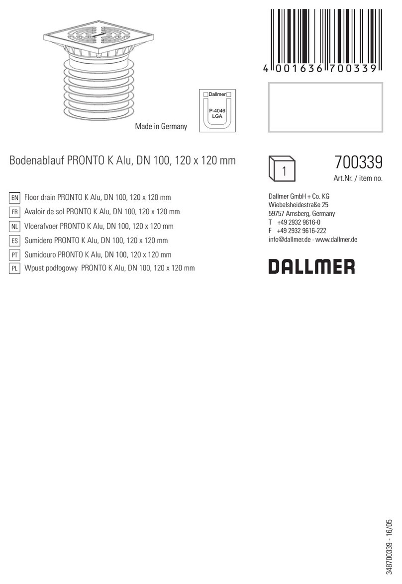 Dallmer PRONTO K Alu 700339 User manual