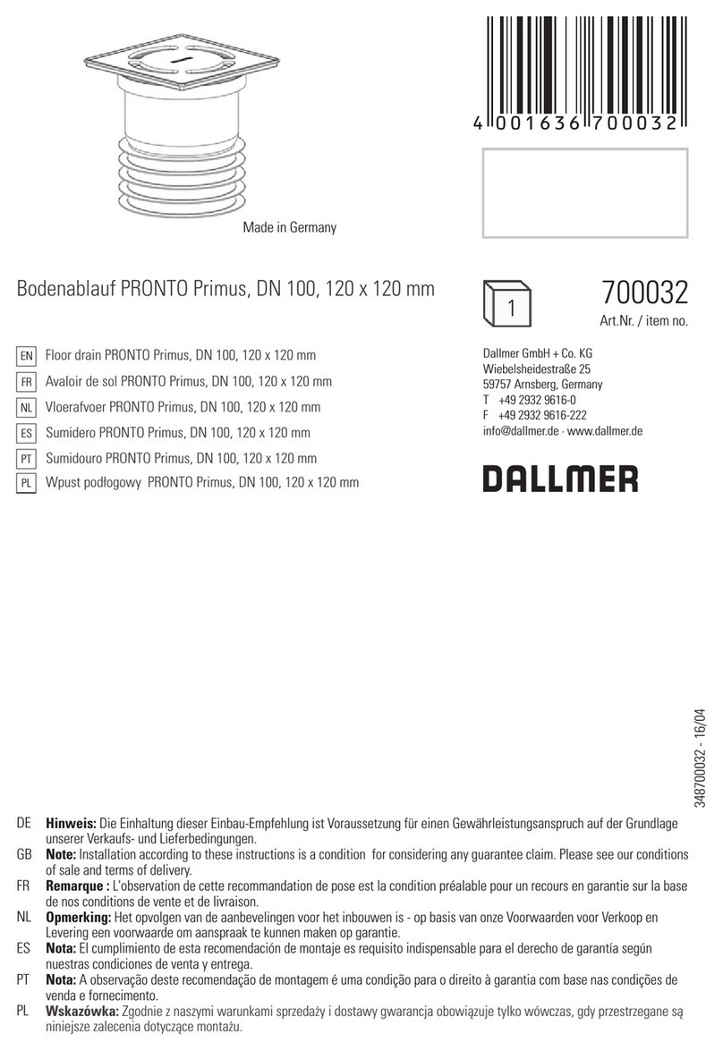 Dallmer PRONTO Primus User manual