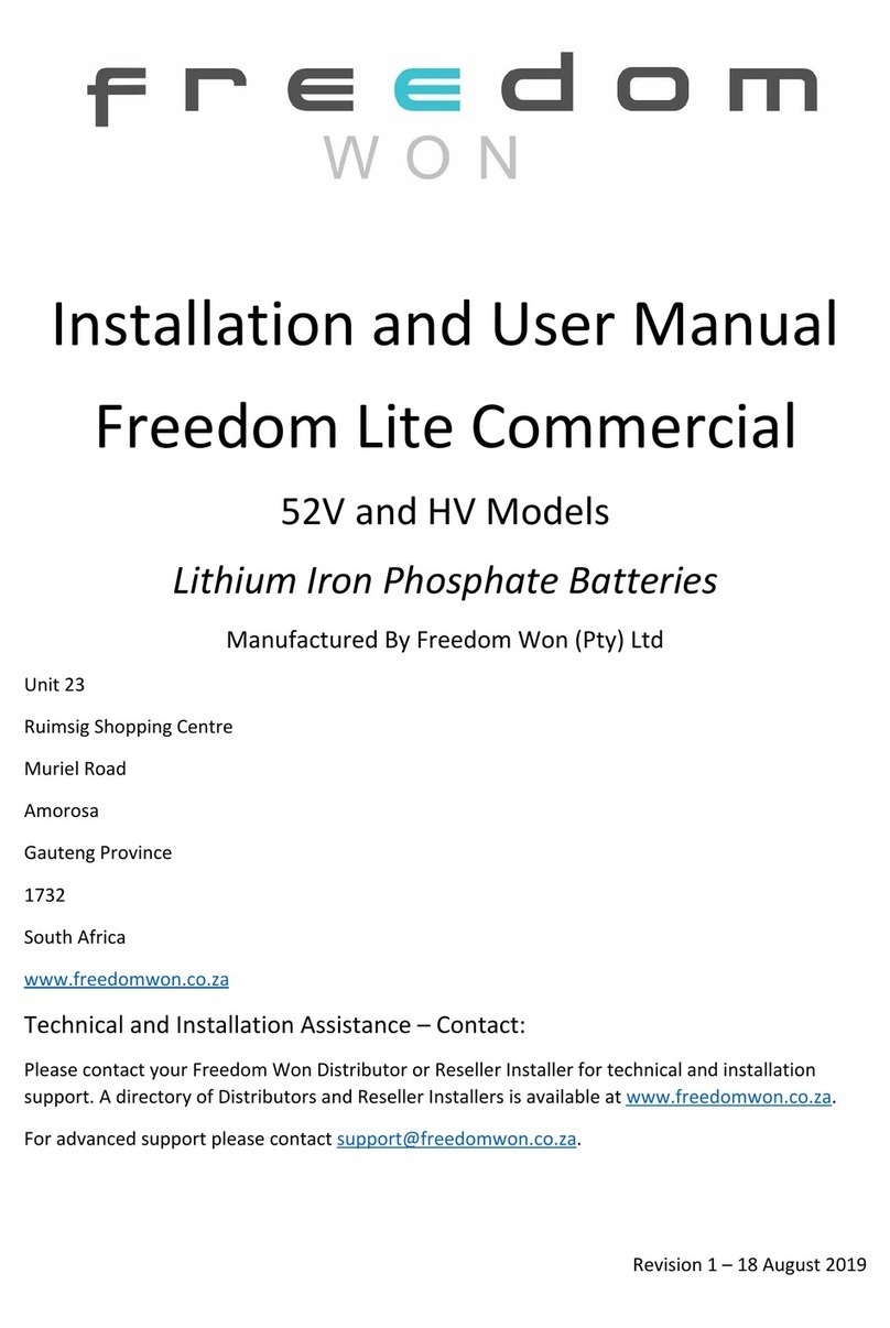 Freedom Won Lite Commercial Series Installation and user manual