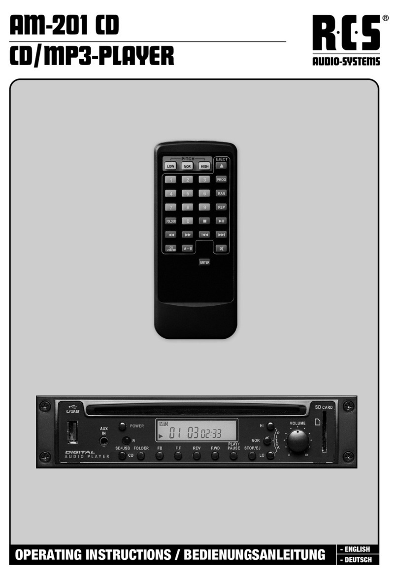 RCS AM-201 CD User manual