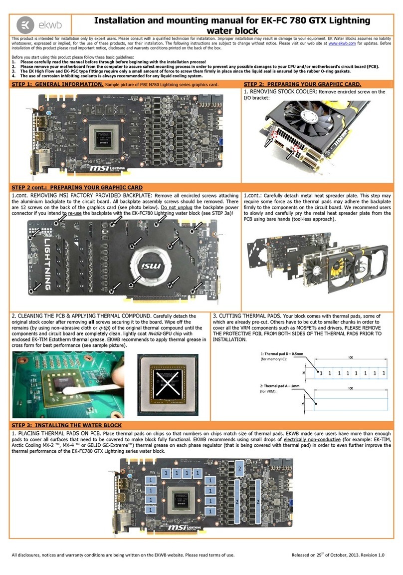 ekwb EK-FC 780 GTX Lightning Manual