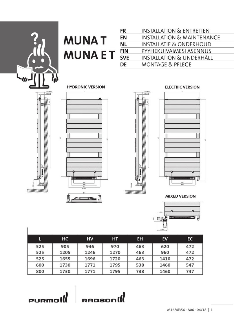 Purmo RADSON MUNA T Installation & maintenance