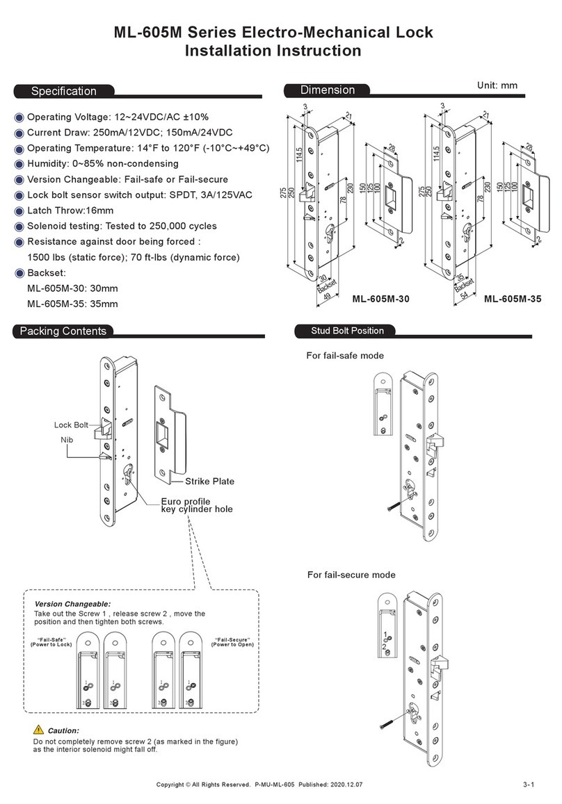 ANXELL ML-605M Series Installation instruction