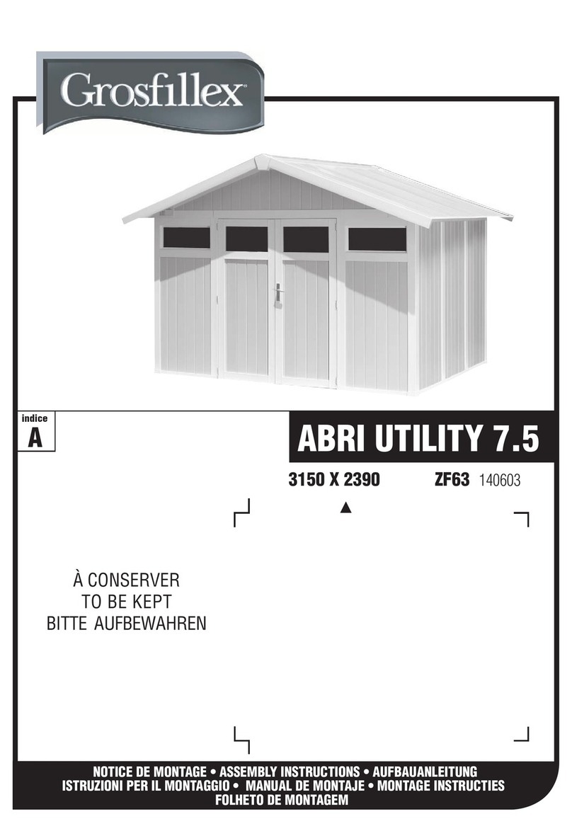 Grosfillex ABRI UTILITY ZF63 Assembly instructions