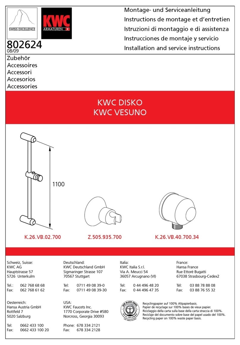 KWC Vesuno K.26.VB.02.700 Quick guide