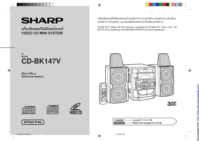 Sharp CD-BK147V Operation manual