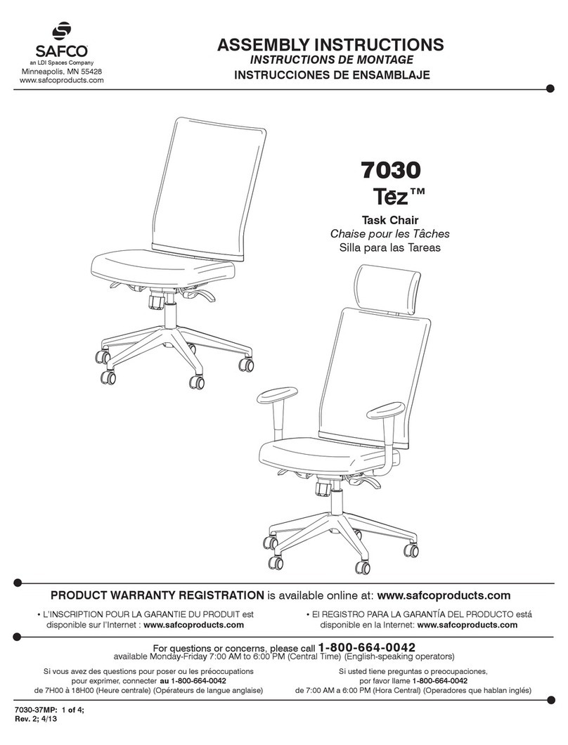 LDI Spaces Safco Tez 7030 User manual
