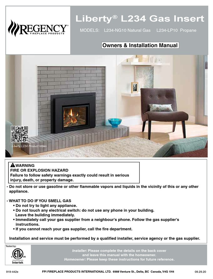 Regency Liberty L234 Series Quick start guide