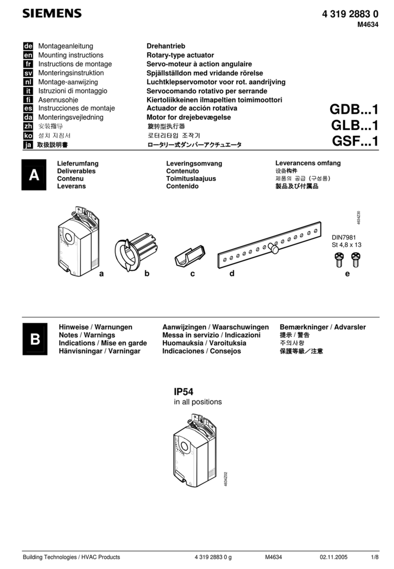 Siemens GDB 1 Series User manual