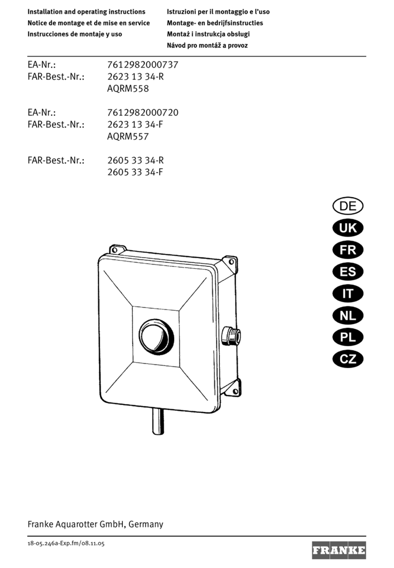 Franke AQUALINE AQRM558 User manual