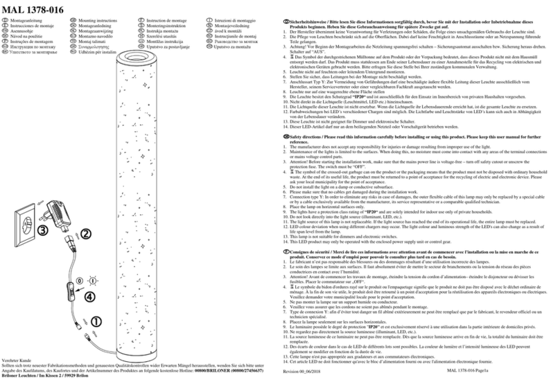 Briloner MAL 1378-016 Mounting instructions