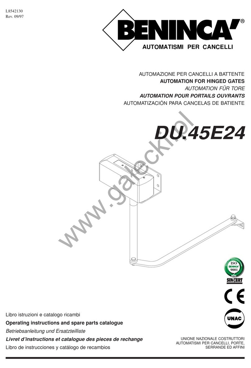Beninca DU.45E24 Operating instructions and spare parts catalogue