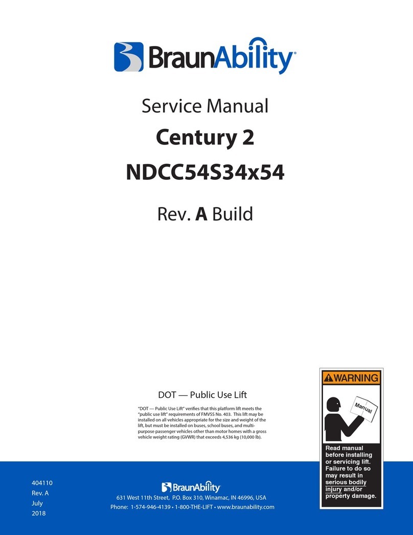 BraunAbility Century 2 User manual