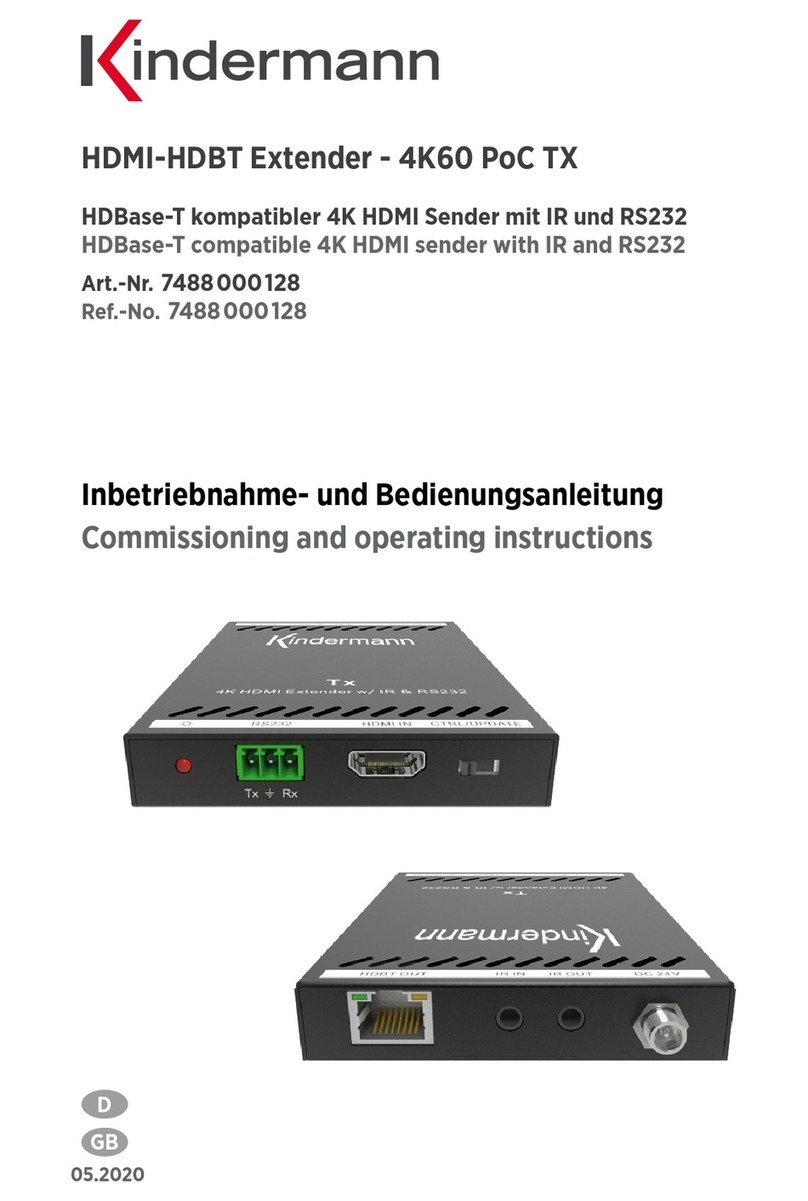 Kindermann 4K60 PoC TX Commissioning and operating instructions