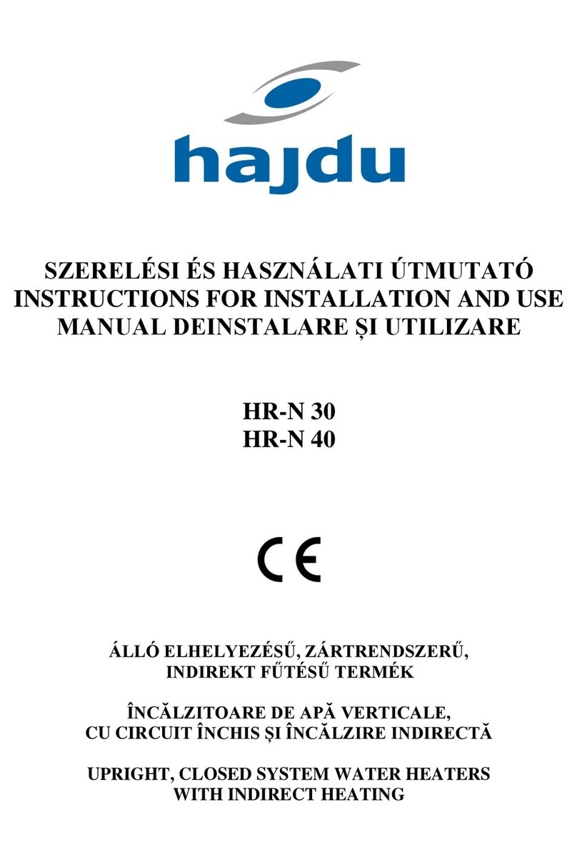 hajdu HR-N 30 Instructions for installation and use hajdu HR-N 30 Instructions for installation and use