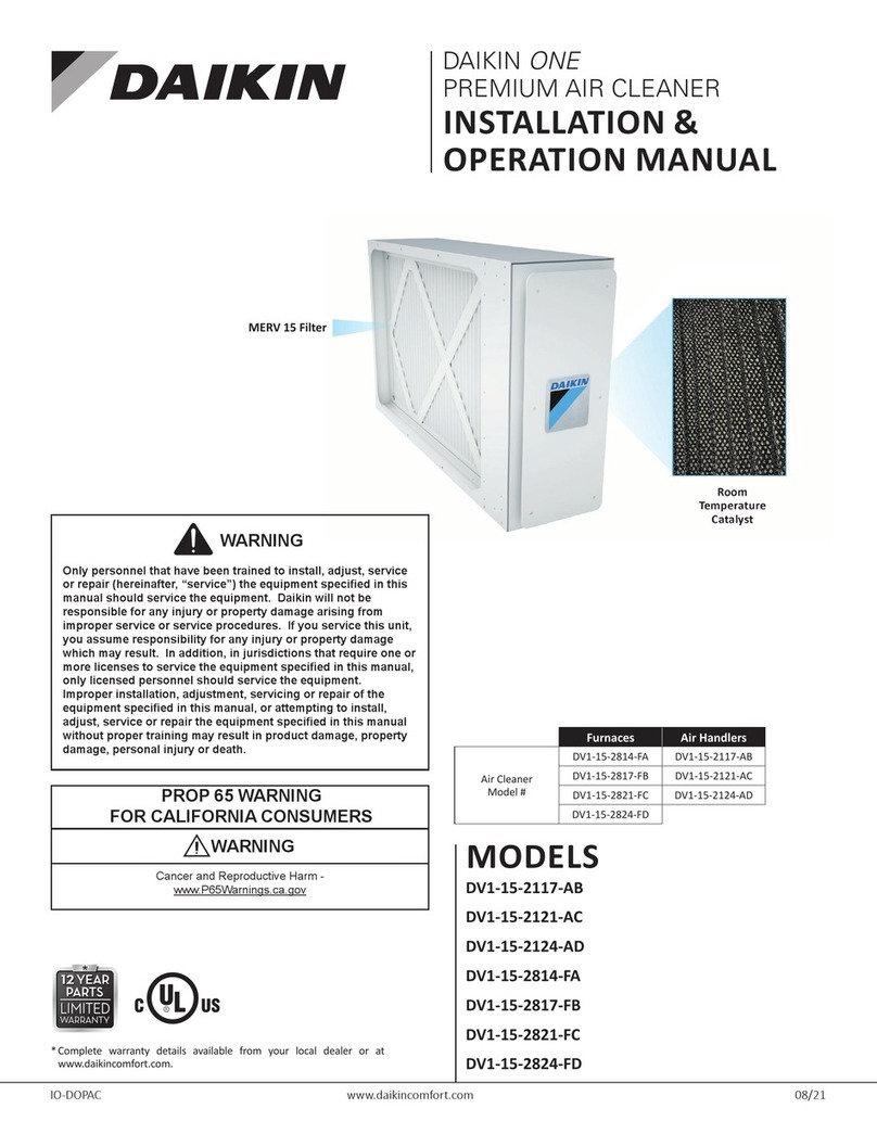 Daikin DV1-15-2117-AB User manual