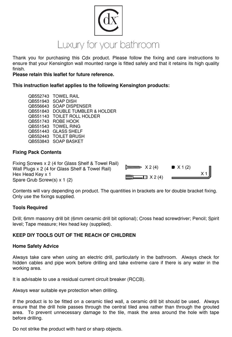 CDX Kensington QB552743 Fitting instructions