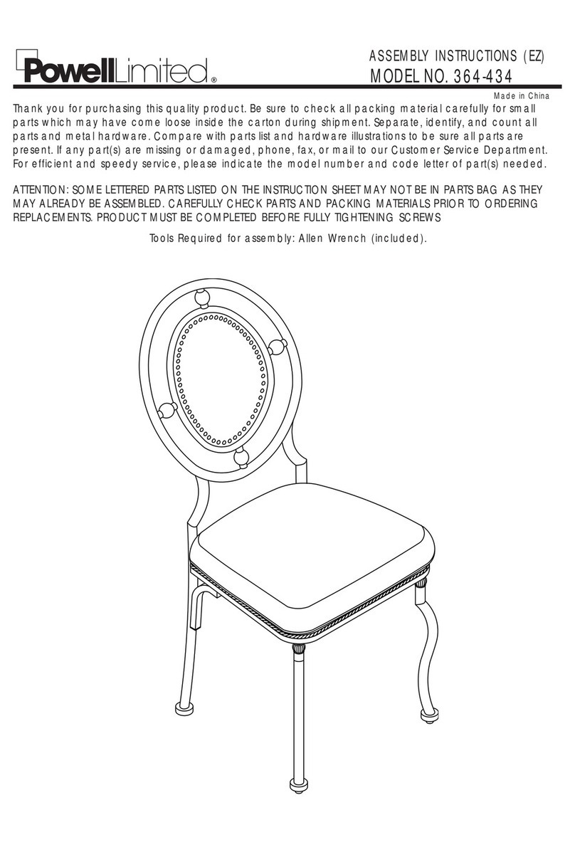 Powell 364-434 Assembly instructions