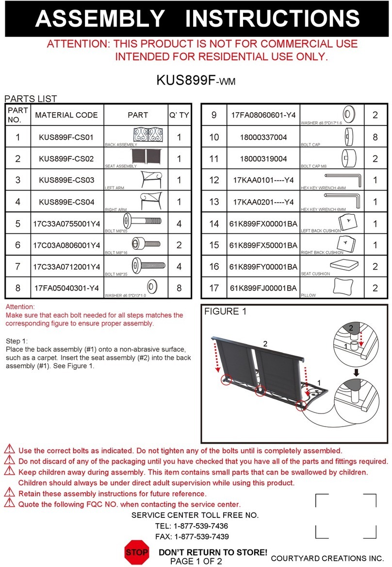 Courtyard Creations KUS899F-WM User manual